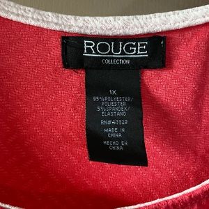 Rouge 1X Coral, Teal and Off-White Dress